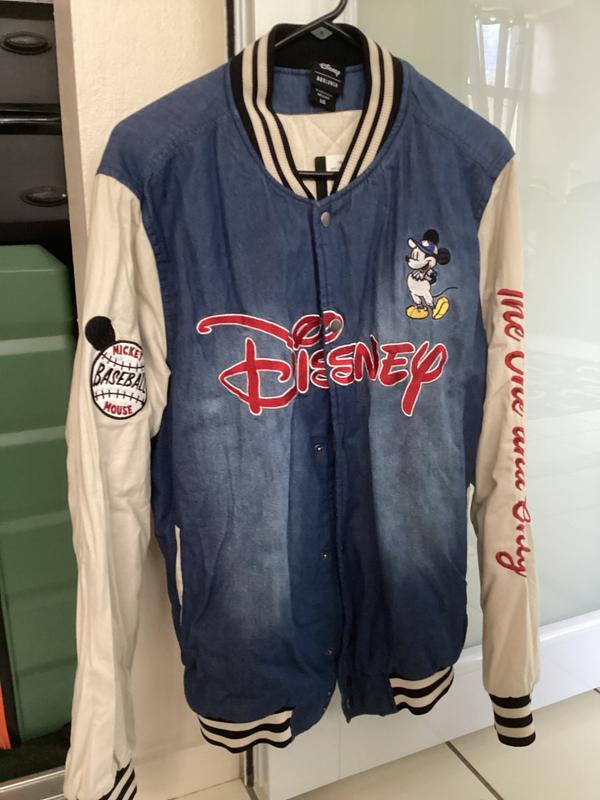 Disney Mickey Mouse Baseball Denim Bomber Jacket - BoxLunch