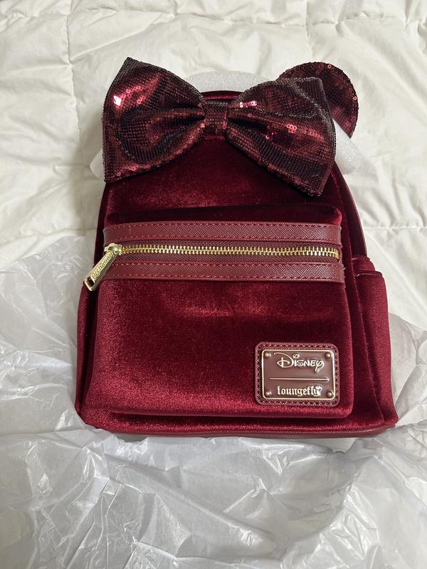 Loungefly Disney Minnie Mouse Velvet Sequined Ears Mini  display picture 2
