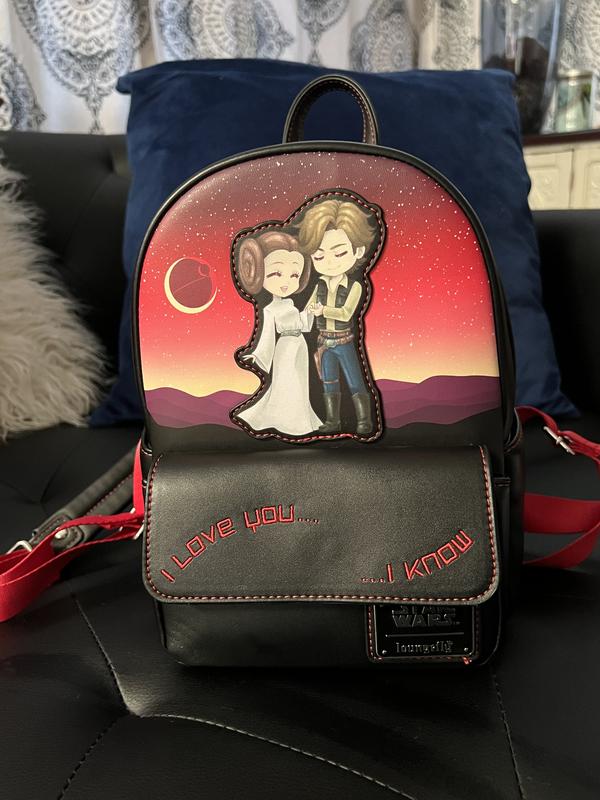 Star Wars Loungefly Han and Leia I Love You hotsell I Know Mini Backpack & Cardholder