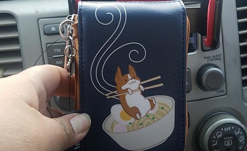 Loungefly corgi ramen noodle card wallet