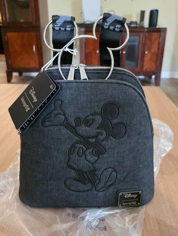 Loungefly Disney Mickey Mouse Figural Denim Mini Backpack