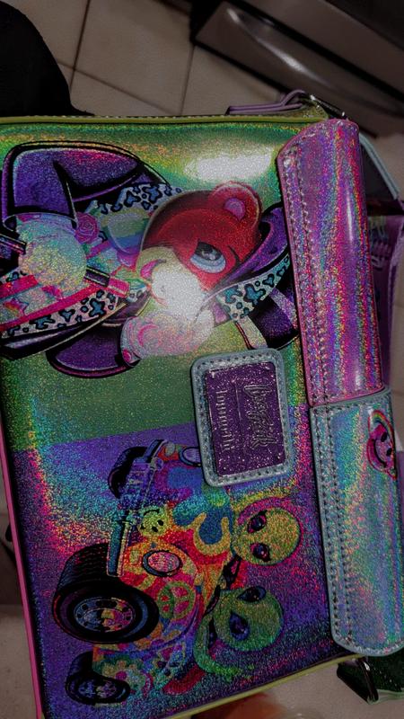Loungefly Lisa Frank Holographic Color Block Crossbody Bag
