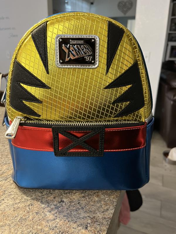 Loungefly X-Men Gold and Blue Backpack Loungefly Marvel X-Men Wolverine Metallic Shine Cosplay Mini  main image 4