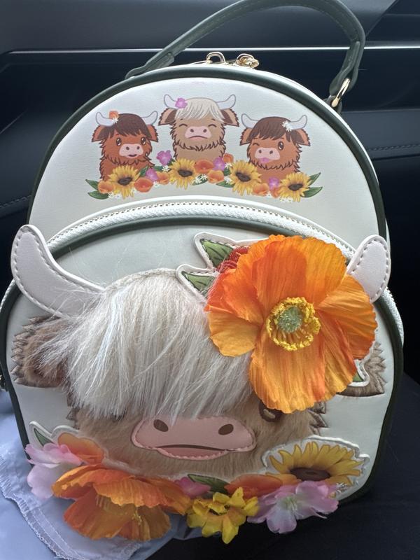 Highland Cow Floral Mini Backpack - BoxLunch Exclusive Highland Cow Floral Mini Backpack - BoxLunch Exclusive  main image 4