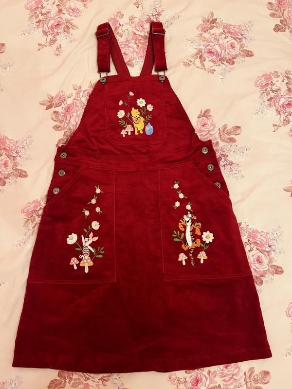 Disney Winnie the Pooh Floral Embroidered Overall Dress  BoxLunch  Exclusive | BoxLunch