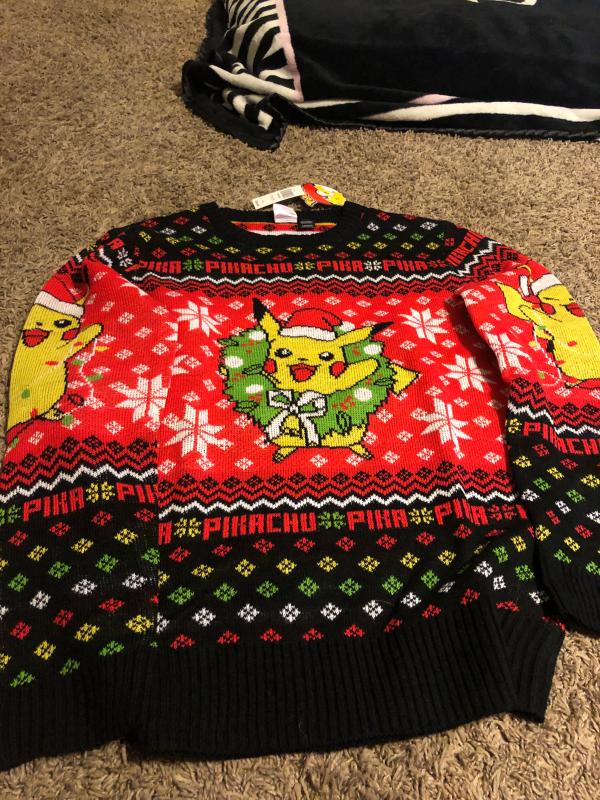 NWT Pokemon Pikachu Holiday Cookies shops Knit Sweater - Adult XL