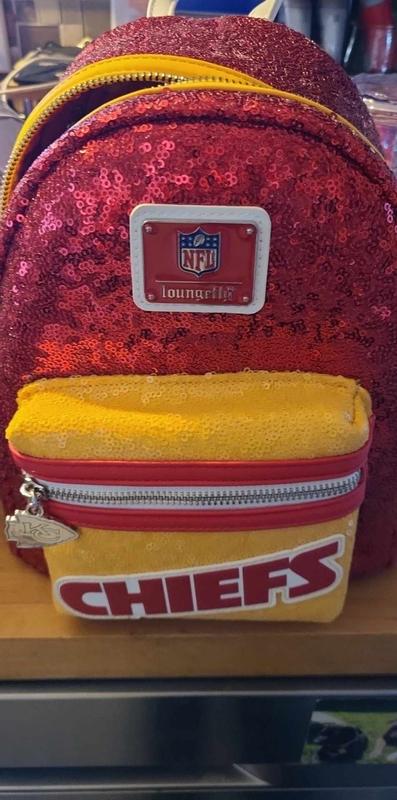 【Lounge Fly】NFL Kansas City Chiefs Sequin Mini Backpack Loungefly NFL Kansas City Chiefs Sequin Mini Backpack Bag