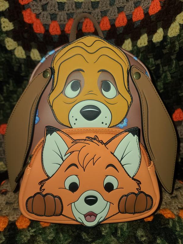 2 for $160 Loungefly shops Disney The Fox And The Hound Tod & Vixey Mini Backpack