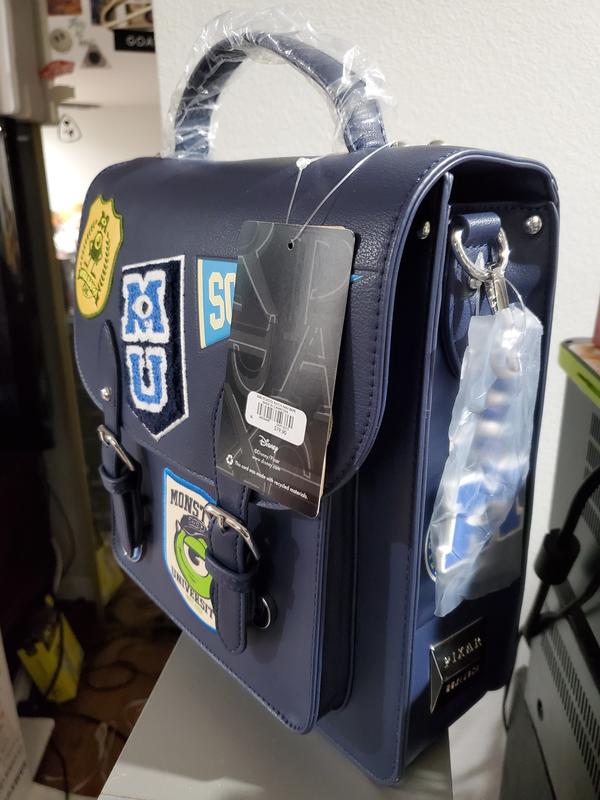 NEW Disney Pixar MONSTERS INC University Patches Backpack Shoulder Bag BoxLunch Disney Pixar Monsters University Patches Mini Backpack  main image 4