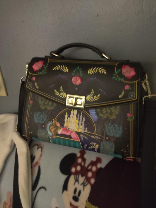 Loungefly Disney Sleeping Beauty Aurora Folkart Handbag Purse crossbody