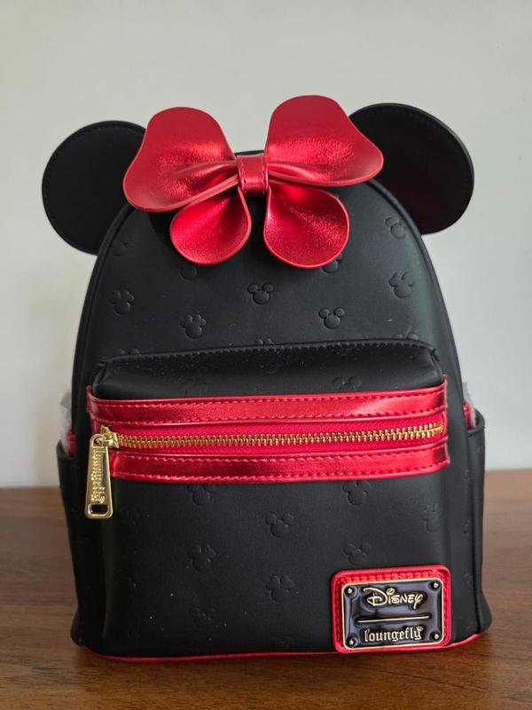 Loungefly disney’s Red Minnie Mouse Faux leather mini backpack with ears set Loungefly disney main image 2
