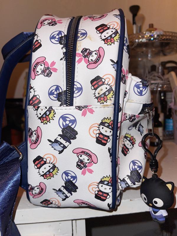 Hot Topic Naruto x Hello Kitty blue mini backpack - Depop