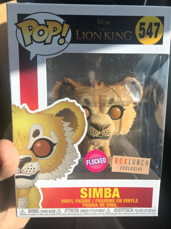 FLOCKED Funko POP! SIMBA LION KING #547 - Special Edition (NEW) MCM