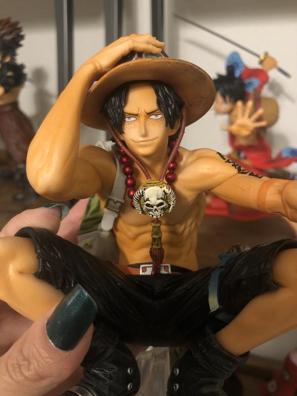 Banpresto One Piece Dramatic Showcase - Figura Di Ace 4.7 Pollici (12 Cm) - Scena Epica Con Luffy