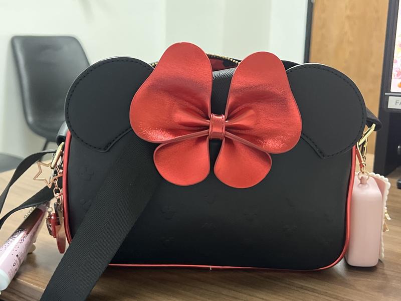 Loungefly Disney Minnie Mouse Metallic Red Bow Ears Crossbody Purse NWT Loungefly Disney Minnie Mouse Metallic Red Bow Ears  main image 2