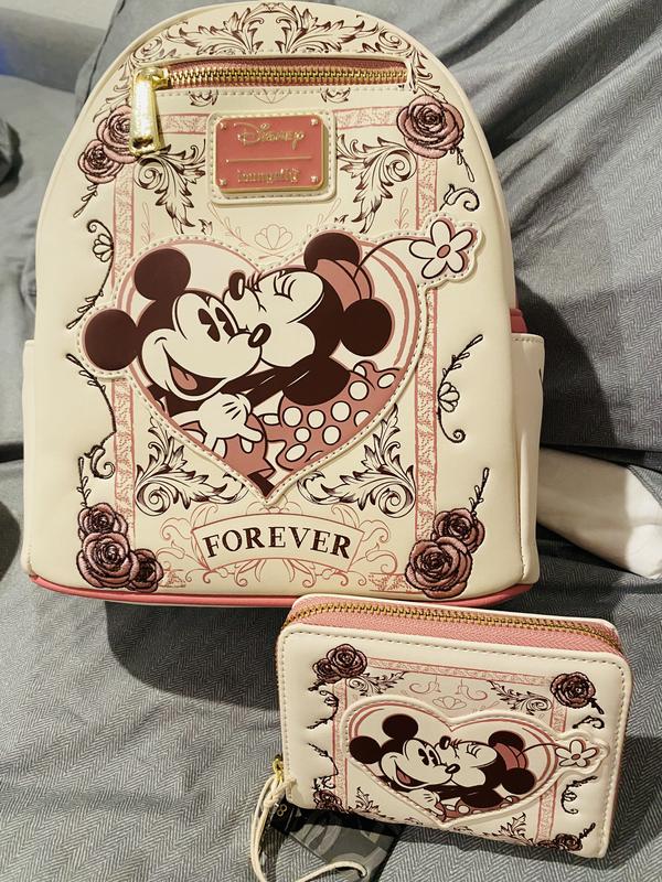 Loungefly x Disney Mickey & Minnie Mouse Floral Mini Backpack Handbag –  Open and Clothing