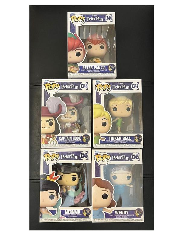 Funko POP! Disney Peter Pan (70th Anniversary) Vinyl Figures - SET OF 5  (Wendy, Tinker Bell +2):  - Toys, Plush, Trading Cards,  Action Figures & Games online retail store shop sale