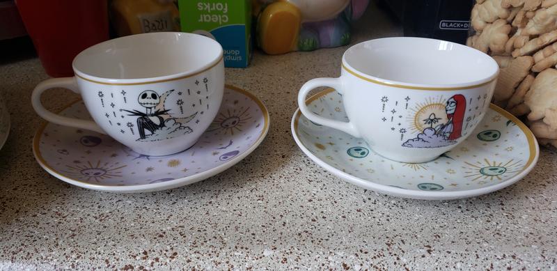 Disney: The Nightmare Before Christmas - Jack Sally Hearts 2Pc Bone Teacup  And Saucer Set 