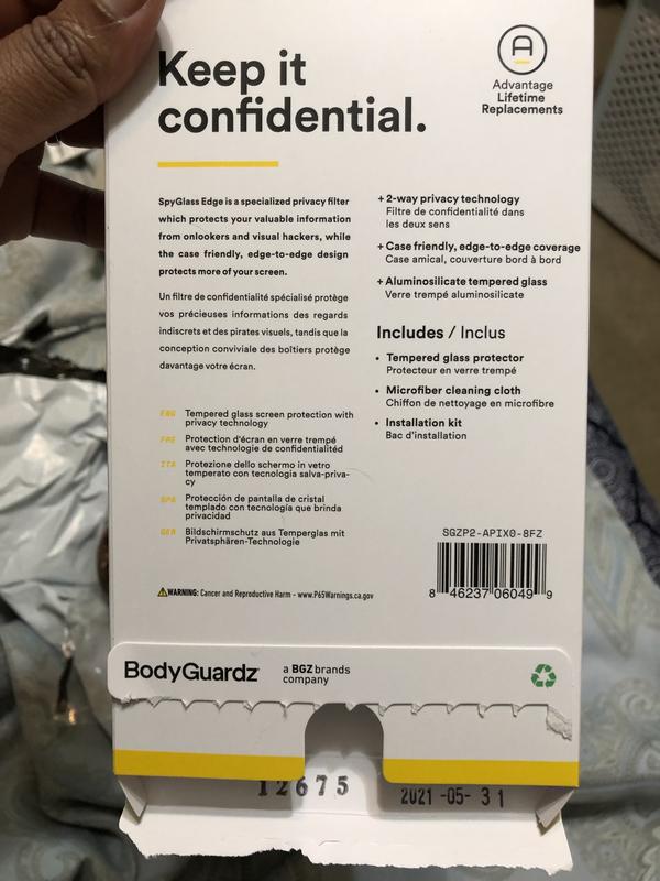 iPhone X SpyGlass 2 Screen Protectors  BODYGUARDZ®
