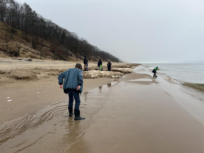 Standing in very cold water