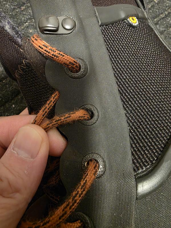 Metal eyelet fell out