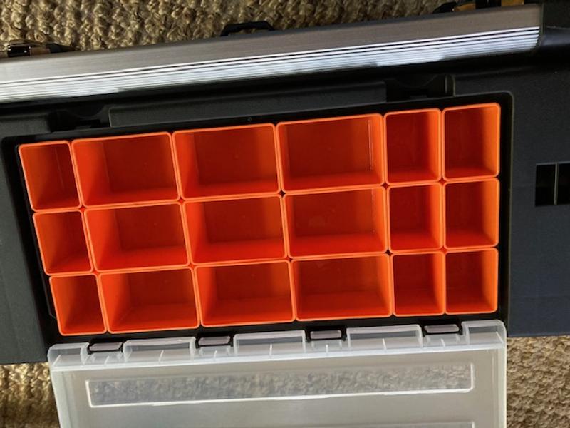 Stalwart Tool Box w/Small Parts Organizer & Removable Tray 