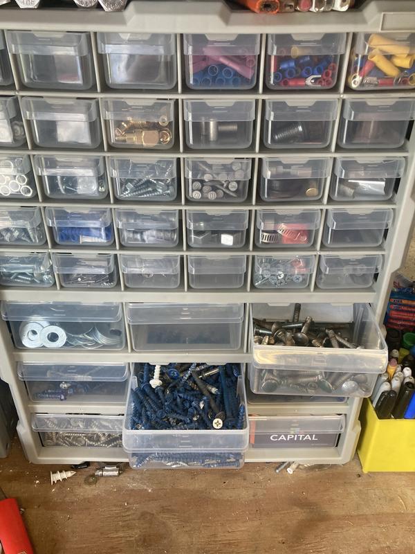 Stalwart Small Part Organizer with 24 Plastic Storage Bins 11.63