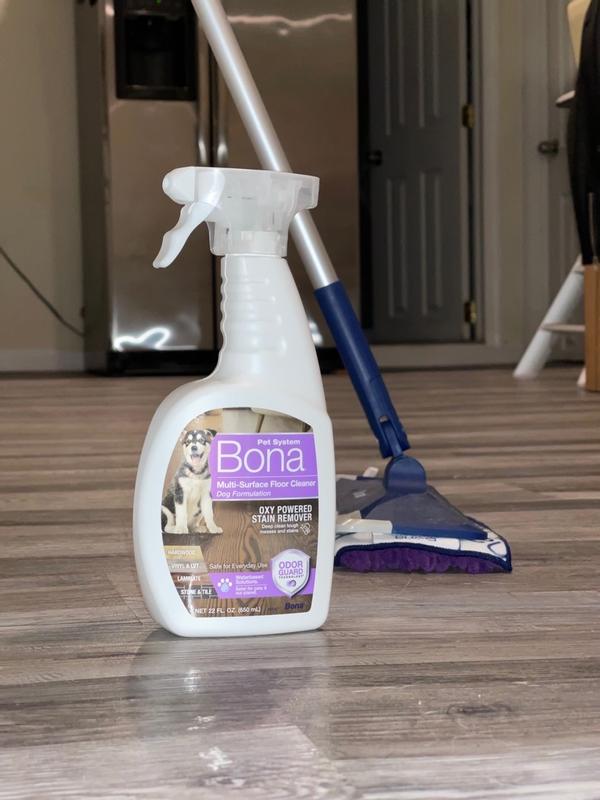 Bona Cleaning Products Multi-Surface Pet Cleaner Spray + Mop Oxygenated Dog  Stain Remover with Odor Guard 22oz