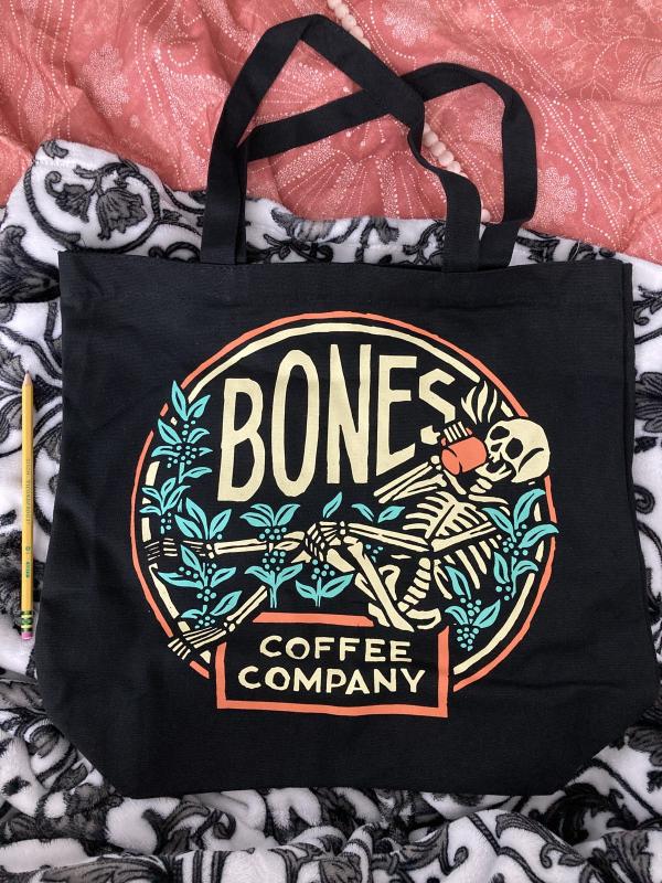 Classic Logo Canvas Tote Bag - Bones Coffee Company