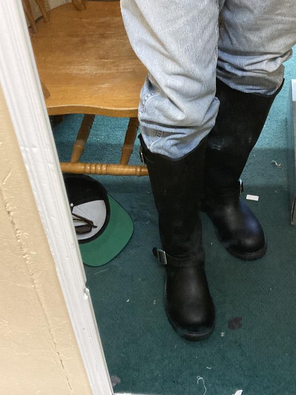 Ad Tec Men s 16 Oiled Leather Engineer Boots Soft Toe Sheplers