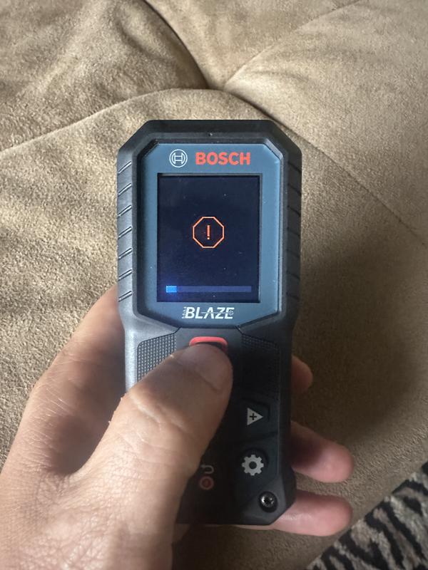 Error message after measure button pressed