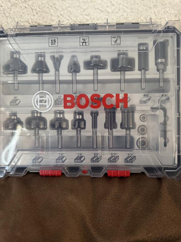 Bosch 15-Piece Carbide-tipped Router Bit Set RBS015MBS at Lowes.com