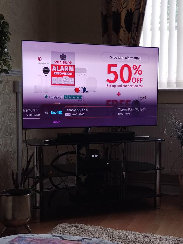 Fits nicely under tv