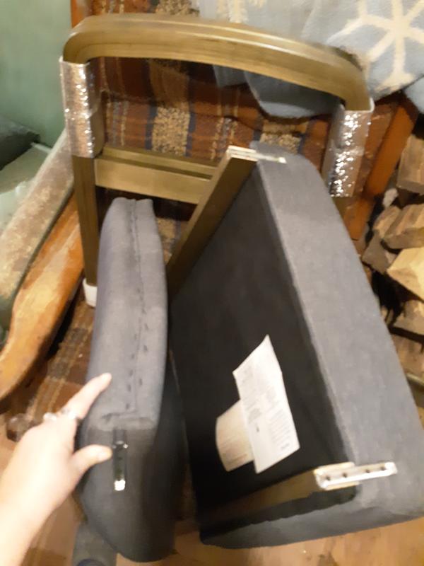 I am showing what you get in the Box for the the boss NTR which is no tools required this is an accent or a dining chair in slate gray