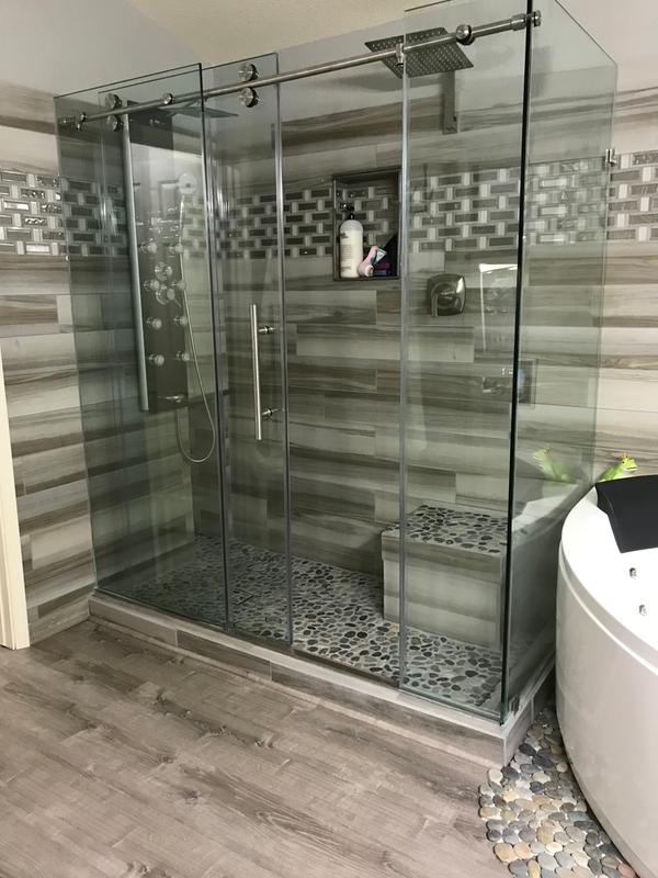 DreamLine SD6160W760 Enigma-Cxo Fully Frameless Sliding Shower