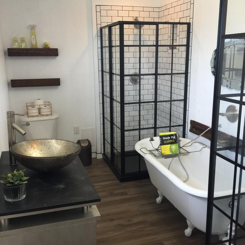 DreamLine DL-6790-09 French Corner 42 D x 42 W x 74 3/4 H Framed Sliding Shower Enclosure in Satin Black and Black Acrylic Base