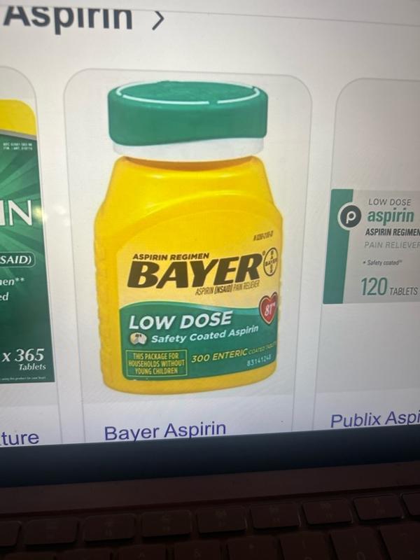 Bayer ASPIRIN ブリキ缶 Amazon.com: Bayer Aspirin Low Dose 81 mg, Enteric Coated