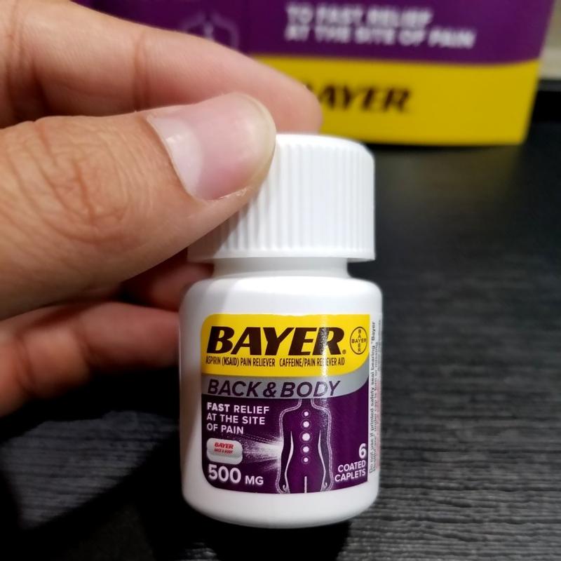Bayer Back and Body Aspirin 500mg Extra Strength Pain Reliever 50 Capl —  Mountainside Medical Equipment