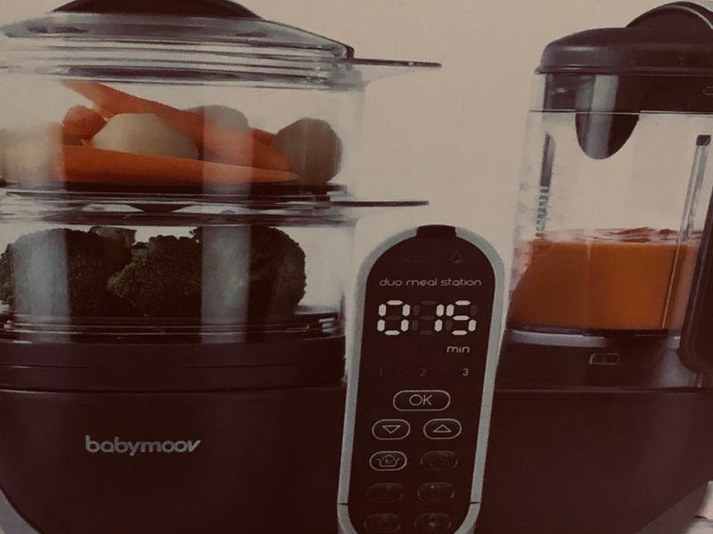 Babymoov Duo Meal Station Food Maker 6 in 1 Food Processor with Steam  Cooker, Multi-Speed Blender, Baby Purees, Warmer, Defroster, 1 Count (Pack  of 1)