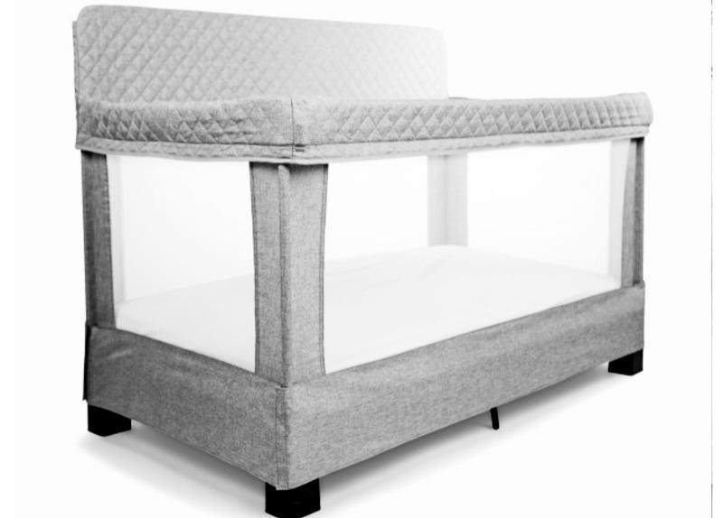 Horizon Full Size Mesh Crib-Quilted Pebble Grey | Baby Delight