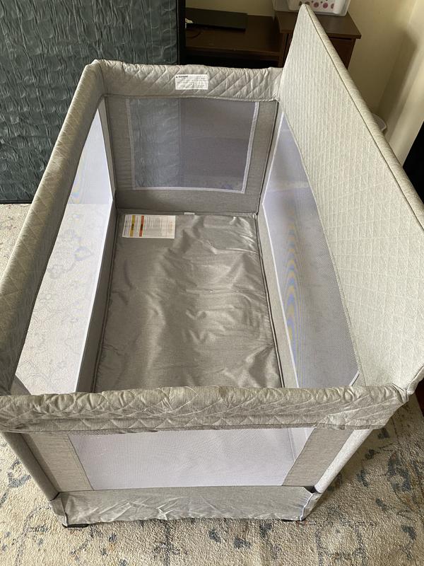 Horizon Full Size Mesh Crib-Quilted Pebble Grey | Baby Delight