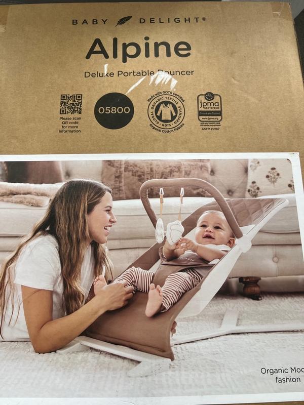 Alpine Organic Deluxe Portable Bouncer - Organic Oat