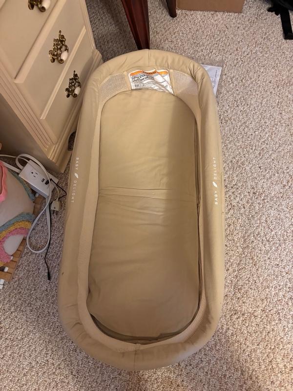 Snuggle Nest Portable Bassinet Driftwood Grey Baby Delight