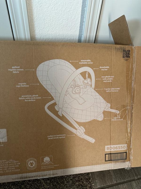 Aura Deluxe Portable Rocker & Bouncer - Organic Sage