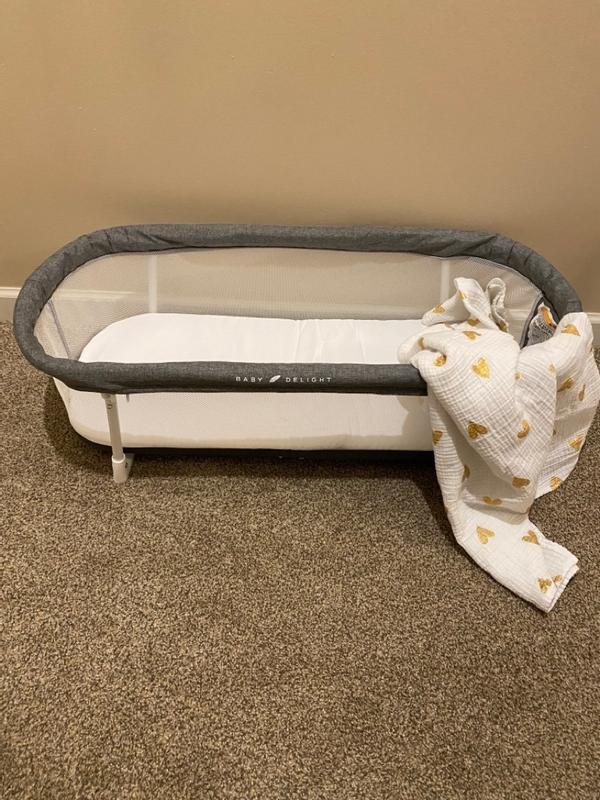 Snuggle Nest Portable Bassinet Driftwood Grey Baby Delight