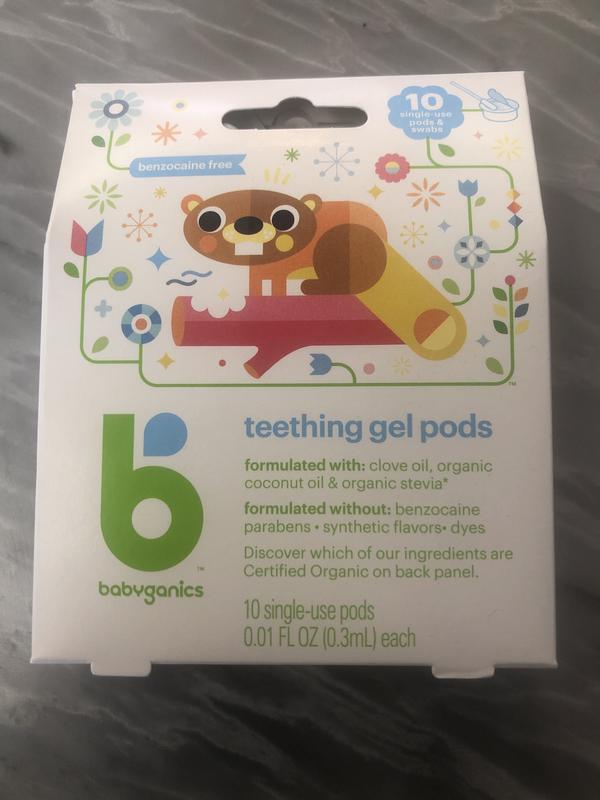 Babyganics® BenzocaineFree Gel Teething Pods, 10 SingleUse Pods with