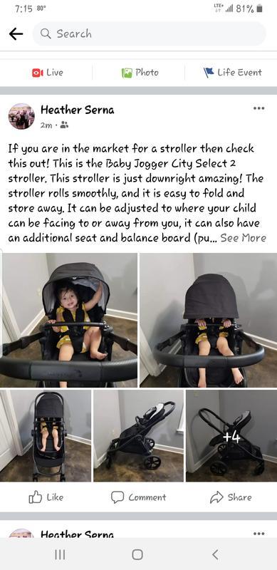  Baby Jogger® City Select® 2 - Cochecito modular individual a  doble, colección ecológica, color negro lunar : Bebés