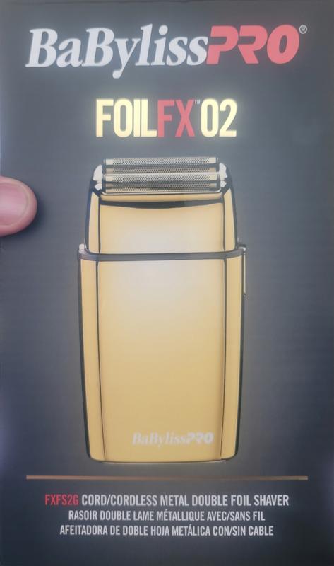 BaBylissPRO FOILFX02 Cordless Gold Metal Double Foil Shaver