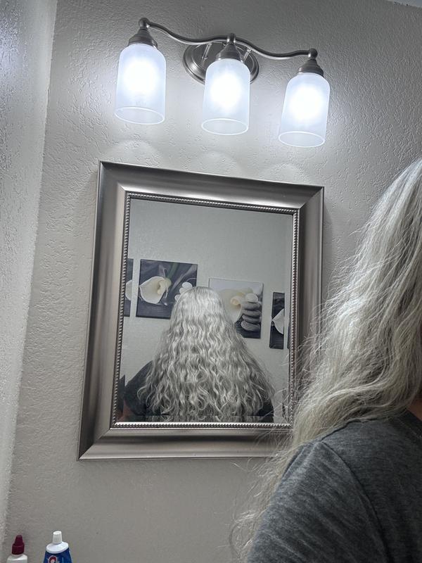 My hair air dried after washing.