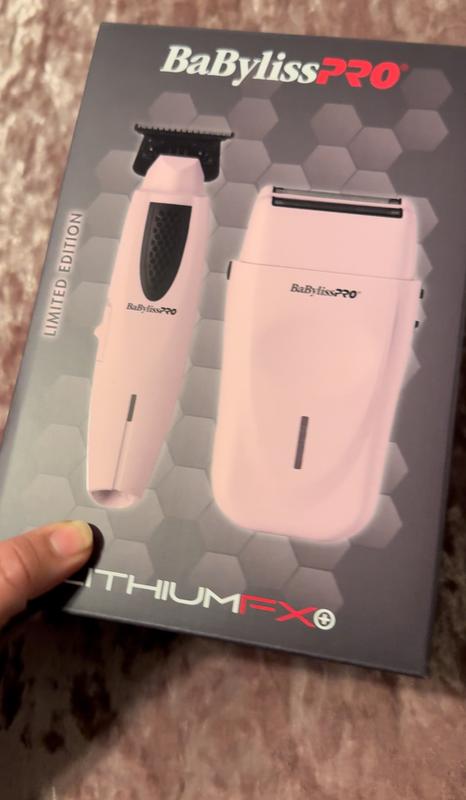 Pink LithiumFX+ Combo Set: Trimmer & Double-Foil Shaver - BaBylissPRO